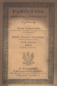 Pamiętnik Górnictwa i Hutnictwa. 1830, t. 1, nr 1