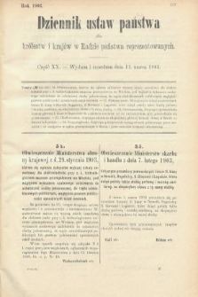 Dziennik Ustaw Państwa dla Królestw i Krajów w Radzie Państwa Reprezentowanych. 1903, cz. 20