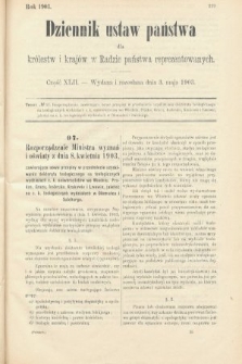 Dziennik Ustaw Państwa dla Królestw i Krajów w Radzie Państwa Reprezentowanych. 1903, cz. 42
