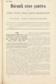 Dziennik Ustaw Państwa dla Królestw i Krajów w Radzie Państwa Reprezentowanych. 1903, cz. 48