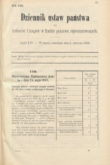 Dziennik Ustaw Państwa dla Królestw i Krajów w Radzie Państwa Reprezentowanych. 1903, cz. 54