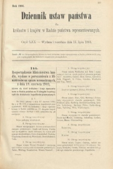 Dziennik Ustaw Państwa dla Królestw i Krajów w Radzie Państwa Reprezentowanych. 1903, cz. 70
