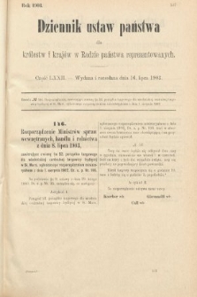 Dziennik Ustaw Państwa dla Królestw i Krajów w Radzie Państwa Reprezentowanych. 1903, cz. 72