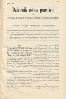 Dziennik Ustaw Państwa dla Królestw i Krajów w Radzie Państwa Reprezentowanych. 1903, cz. 102