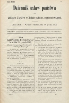 Dziennik Ustaw Państwa dla Królestw i Krajów w Radzie Państwa Reprezentowanych. 1903, cz. 119