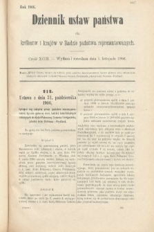 Dziennik Ustaw Państwa dla Królestw i Krajów w Radzie Państwa Reprezentowanych. 1906, cz. 93