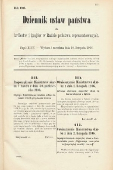 Dziennik Ustaw Państwa dla Królestw i Krajów w Radzie Państwa Reprezentowanych. 1906, cz. 94