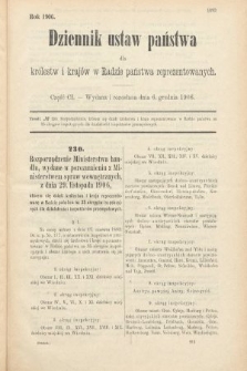 Dziennik Ustaw Państwa dla Królestw i Krajów w Radzie Państwa Reprezentowanych. 1906, cz. 101