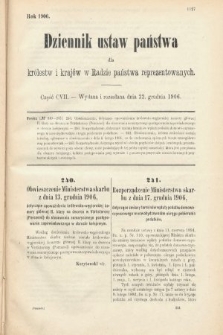 Dziennik Ustaw Państwa dla Królestw i Krajów w Radzie Państwa Reprezentowanych. 1906, cz. 107