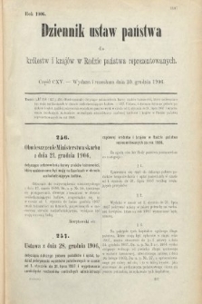 Dziennik Ustaw Państwa dla Królestw i Krajów w Radzie Państwa Reprezentowanych. 1906, cz. 115