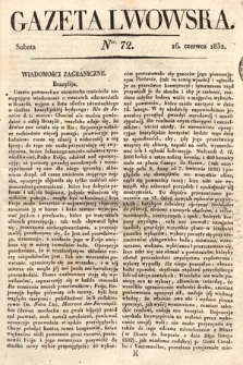 Gazeta Lwowska. 1832, nr 72