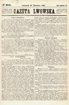 Gazeta Lwowska. 1863, nr 206