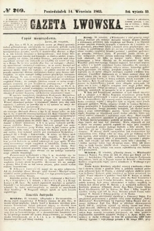 Gazeta Lwowska. 1863, nr 209