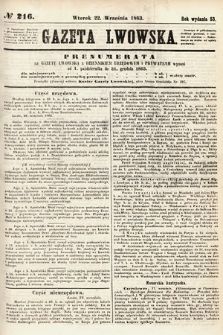 Gazeta Lwowska. 1863, nr 216