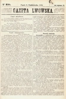 Gazeta Lwowska. 1863, nr 230