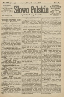 Słowo Polskie (wydanie poranne). 1900, nr 431