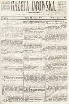 Gazeta Lwowska. 1868, nr 187