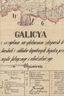 „Galicya z szczególnem uwzględnieniem zdrojowisk lekarskich i zakładów kąpielowych, kopalin, przemysłu fabrycznego i rękodzielniczego” „podług Rocznika statystyki dra Rutowskiego z r. 1892 rysował J. Kempa w Wadowie r. 1892”