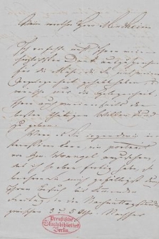 Brief an F. Mendheim 18494 Briefe an Gruppe 1858-1864 u o.J.