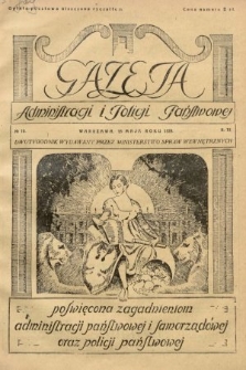 Gazeta Administracji i Policji Państwowej : dwutygodnik wydawany przez Ministerstwo Spraw Wewnętrznych. 1929, nr 10