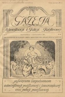 Gazeta Administracji i Policji Państwowej : dwutygodnik wydawany przez Ministerstwo Spraw Wewnętrznych. 1929, nr 13