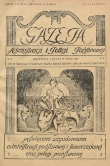 Gazeta Administracji i Policji Państwowej : dwutygodnik wydawany przez Ministerstwo Spraw Wewnętrznych. 1929, nr 23