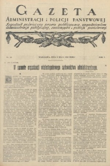 Gazeta Administracji i Policji Państwowej : tygodnik poświęcony prawu publicznemu, zagadnieniom administracji politycznej, samorządu i policji państwowej. 1925, nr 19