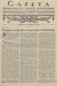 Gazeta Administracji i Policji Państwowej : tygodnik poświęcony prawu publicznemu, zagadnieniom administracji politycznej, samorządu i policji państwowej. 1925, nr 39