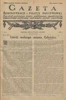 Gazeta Administracji i Policji Państwowej : tygodnik poświęcony prawu publicznemu, zagadnieniom administracji politycznej, samorządu i policji państwowej. 1926, nr 5