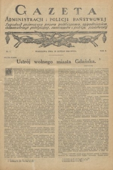 Gazeta Administracji i Policji Państwowej : tygodnik poświęcony prawu publicznemu, zagadnieniom administracji politycznej, samorządu i policji państwowej. 1926, nr 7