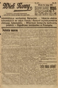 Wiek Nowy : popularny dziennik ilustrowany. 1920, nr 5626
