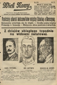 Wiek Nowy : popularny dziennik ilustrowany. 1920, nr 5710