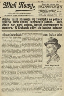 Wiek Nowy : popularny dziennik ilustrowany. 1920, nr 5720