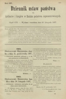 Dziennik Ustaw Państwa dla Królestw i Krajów w Radzie Państwa Reprezentowanych. 1897, nr 103