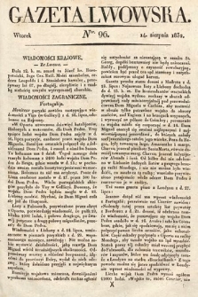 Gazeta Lwowska. 1832, nr 96