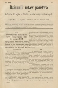 Dziennik Ustaw Państwa dla Królestw i Krajów w Radzie Państwa Reprezentowanych. 1904, nr 30