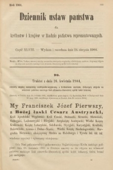 Dziennik Ustaw Państwa dla Królestw i Krajów w Radzie Państwa Reprezentowanych. 1904, nr 48