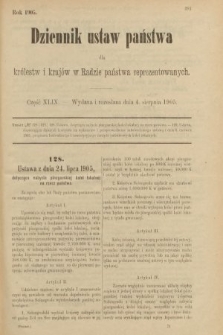 Dziennik Ustaw Państwa dla Królestw i Krajów w Radzie Państwa Reprezentowanych. 1905, nr 49