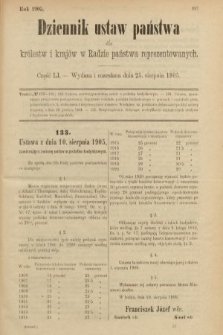 Dziennik Ustaw Państwa dla Królestw i Krajów w Radzie Państwa Reprezentowanych. 1905, nr 51
