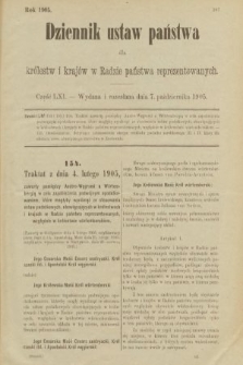 Dziennik Ustaw Państwa dla Królestw i Krajów w Radzie Państwa Reprezentowanych. 1905, nr 61