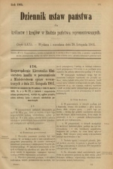 Dziennik Ustaw Państwa dla Królestw i Krajów w Radzie Państwa Reprezentowanych. 1905, nr 71