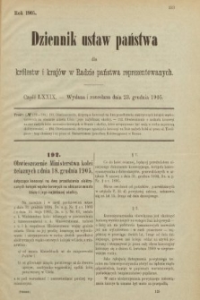 Dziennik Ustaw Państwa dla Królestw i Krajów w Radzie Państwa Reprezentowanych. 1905, nr 79