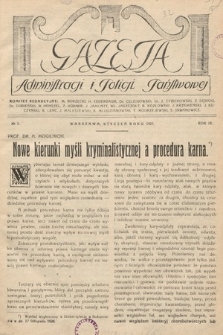 Gazeta Administracji i Policji Państwowej. 1927, nr 1