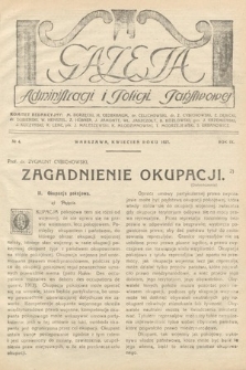 Gazeta Administracji i Policji Państwowej. 1927, nr 4