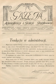 Gazeta Administracji i Policji Państwowej. 1927, nr 12