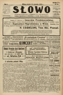 Słowo. 1922, nr 22