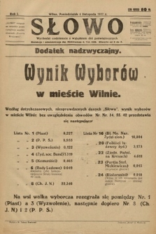 Słowo. 1922, dodatek nadzwyczajny