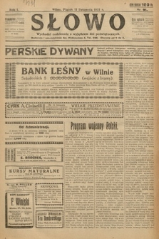 Słowo. 1922, nr 91