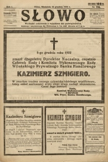 Słowo. 1922, nr 110