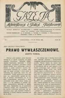 Gazeta Administracji i Policji Państwowej. 1933, nr 9